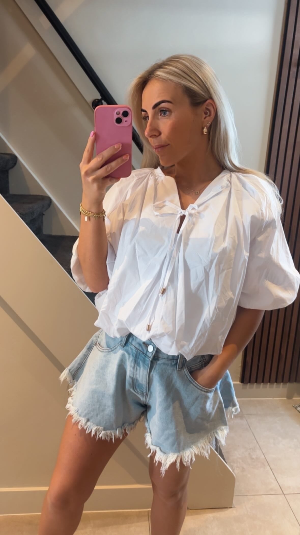 Pofblouse wit