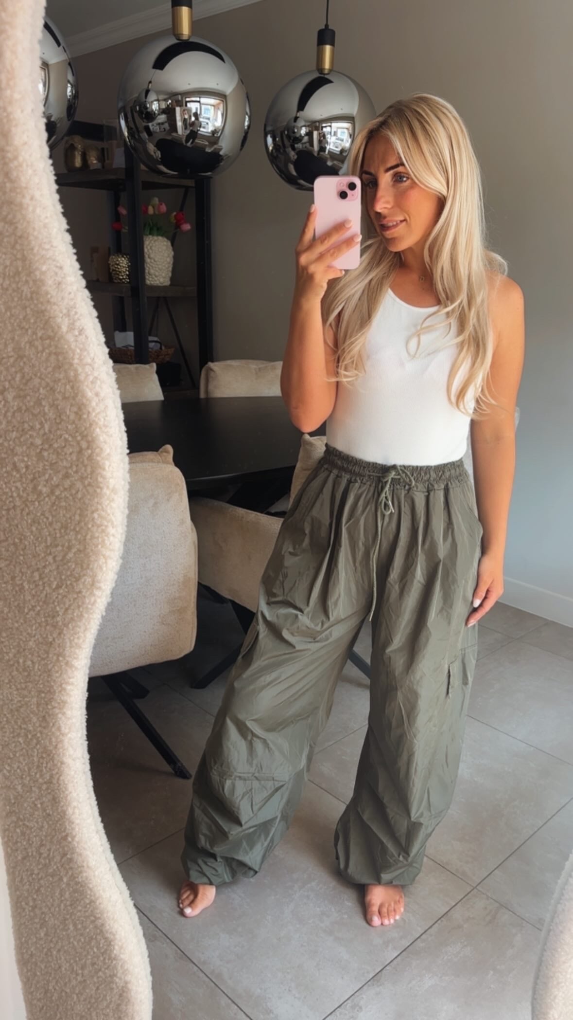 Parachute broek groen