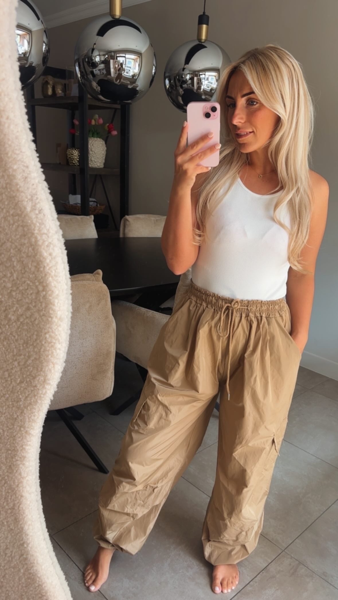 Parachute broek Camel