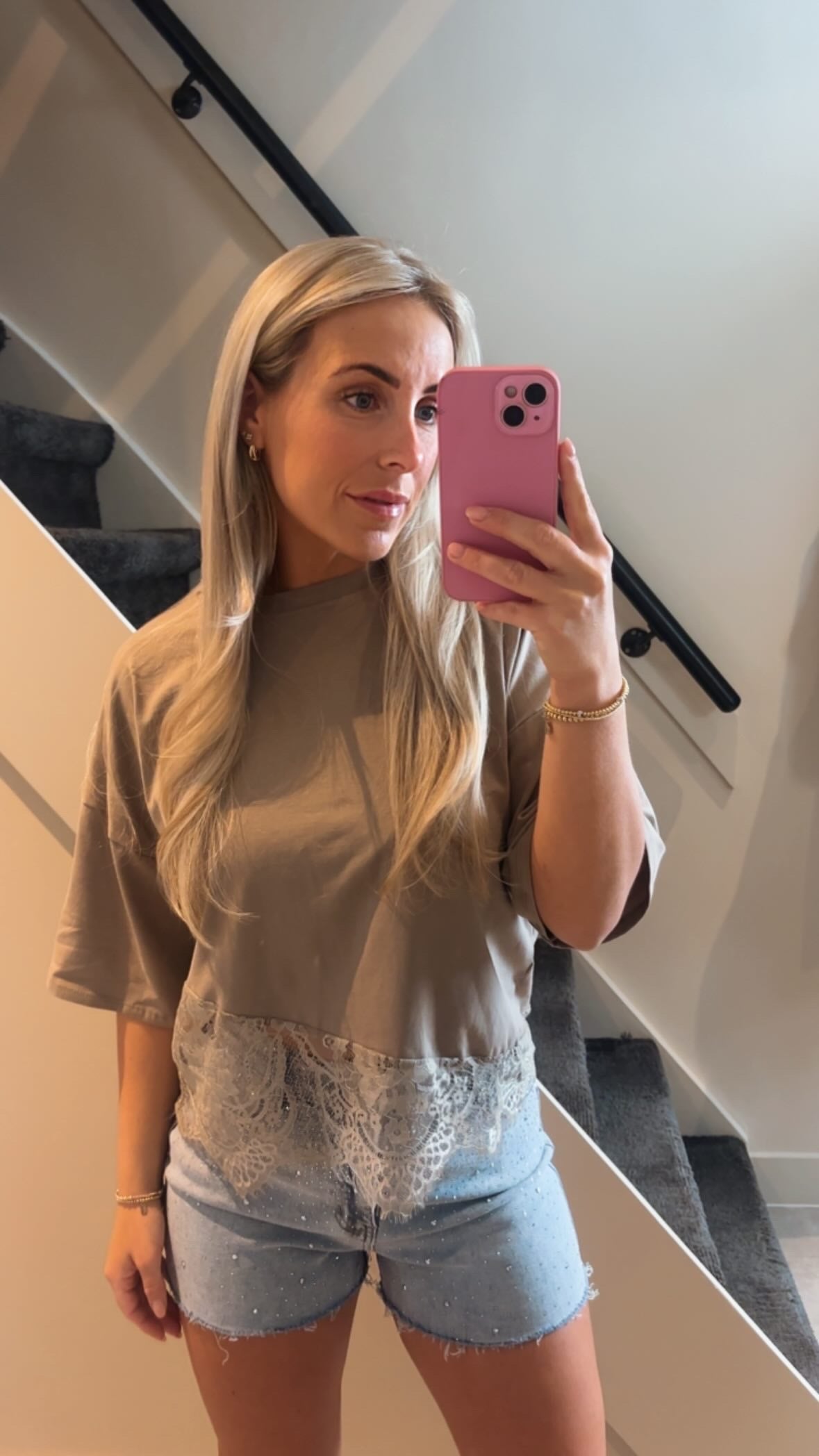 Shirt kant taupe