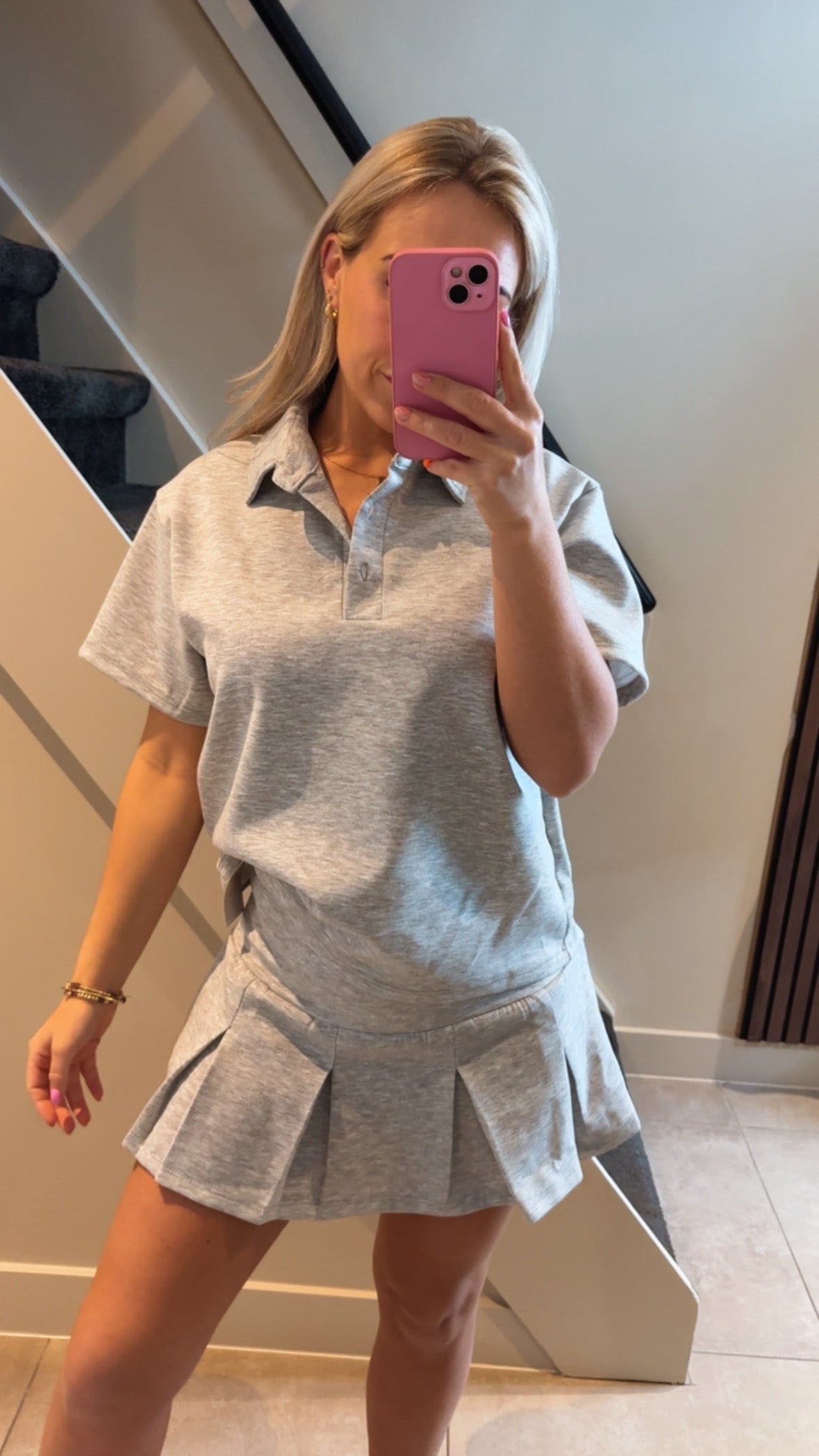 Polo set grijs
