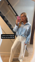 Blouse blauw