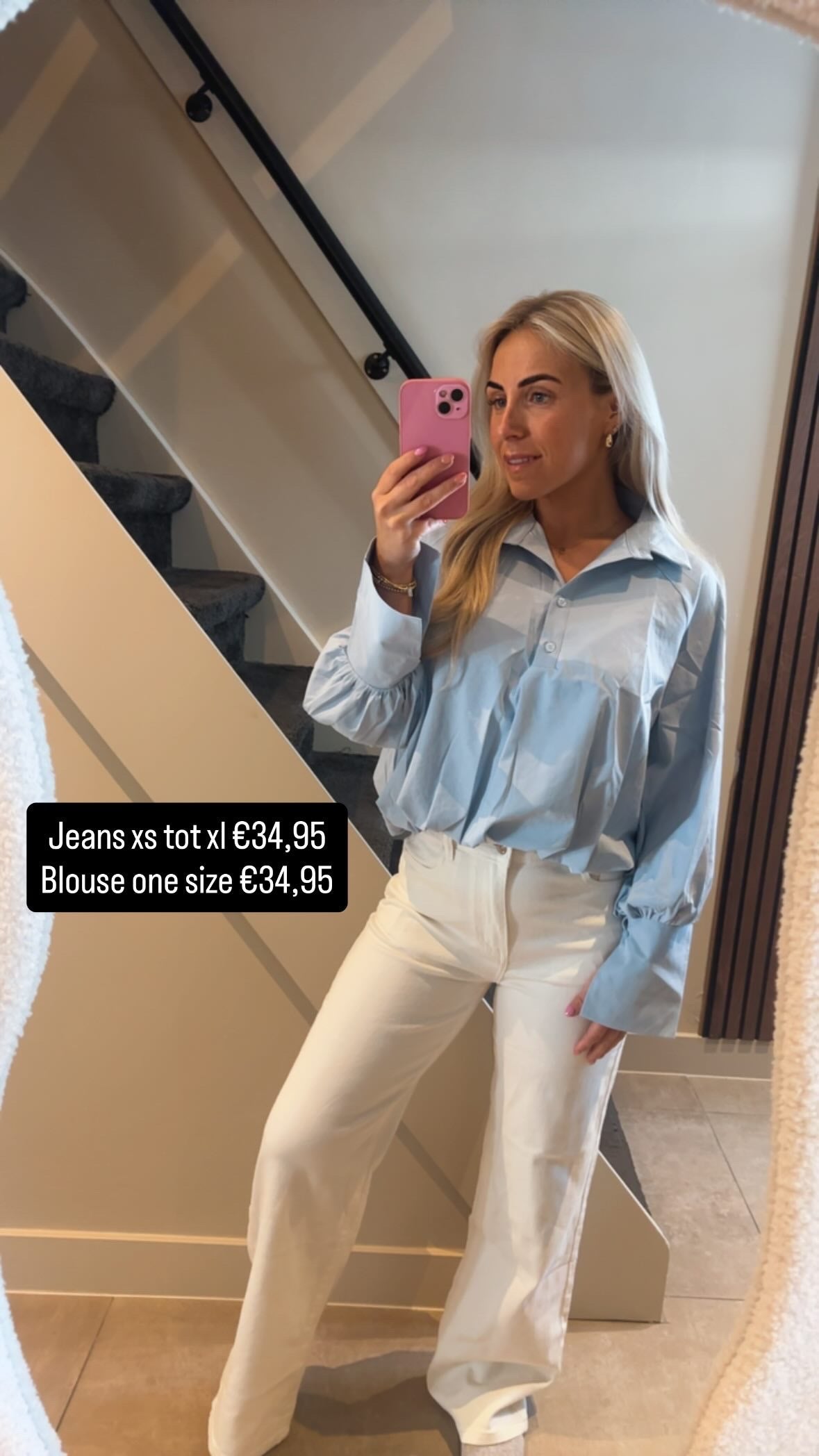 Blouse blauw