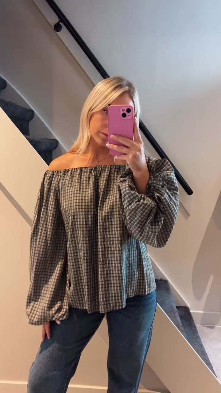 Blouse Pippa – Olive Check