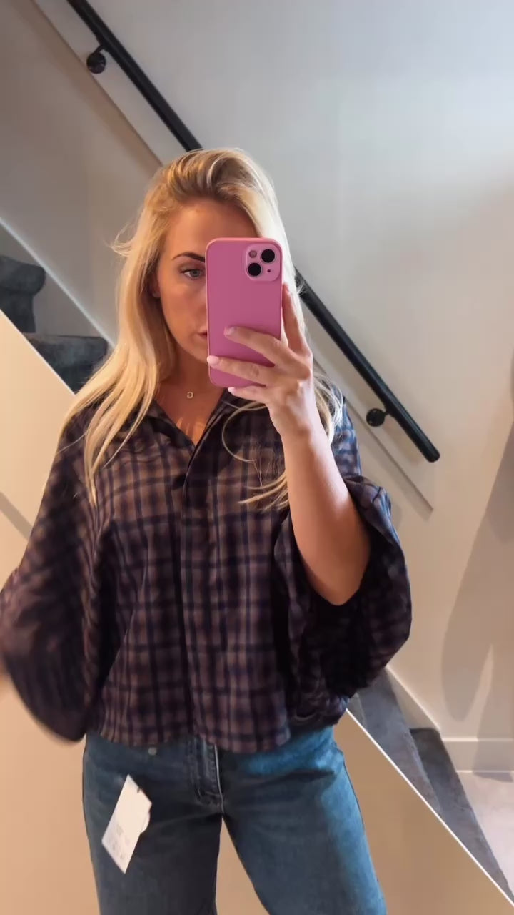 Blouse Charlie – Mocha Check